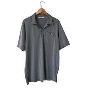 TRAVIS MATHEW GOLF POLO SHIRT Mens XL Gray Front Pocket